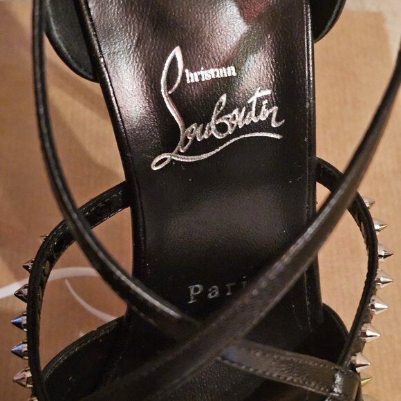 CHRISTIAN LOUBOUTIN Tatooshka 100 Spiked Leather Pumps Shoes - Picture 11 of 12